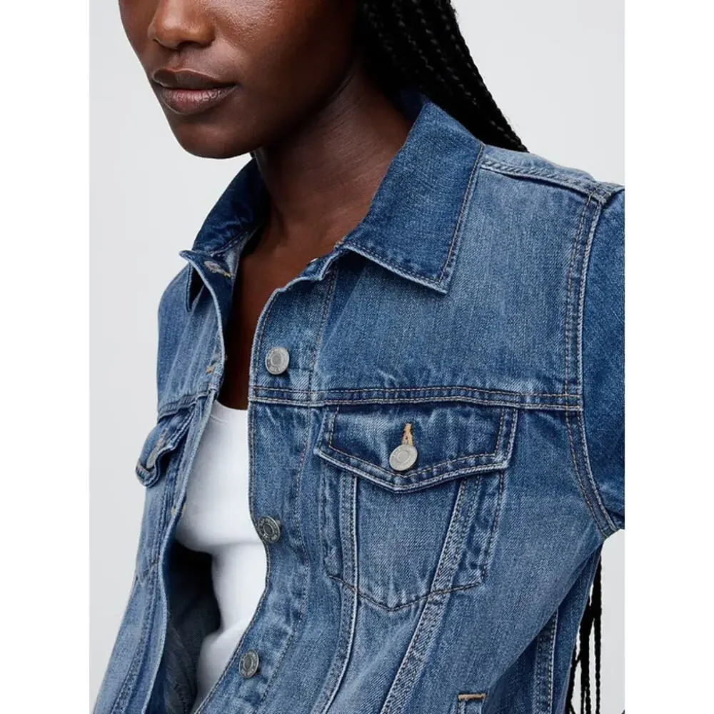 Gap Icon Denim Jacket Medium Indigo Wash Size Small